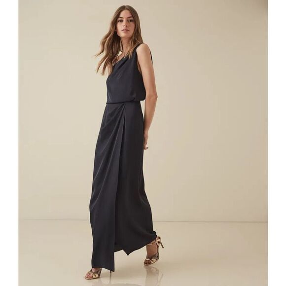 Reiss Women’s Ostia Navy Strappy Shoulder Maxi Dress - Picture 6 of 16